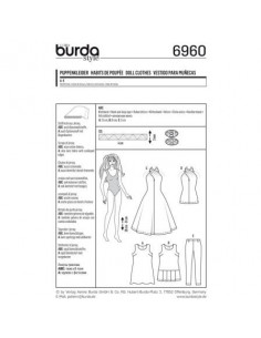 Patron Burda 6960 Idée Creative Habits de poupée 2