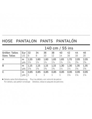Patron Burda 6938 Pantalon et shorts