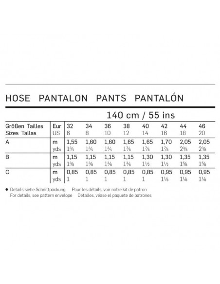 Patron Burda 6938 Pantalon et shorts
