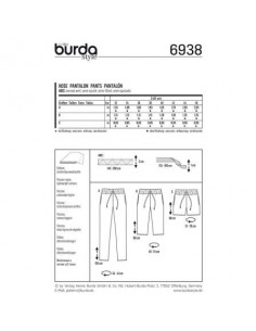 Patron Burda 6938 Pantalon et shorts 2