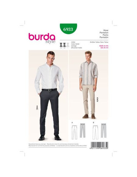 Patron Burda 6933 Pantalon