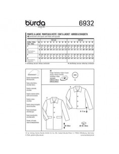 Patron Burda 6932 Manteau et veste 2