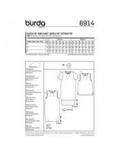 Patron Burda 6914 Robe et haut 2