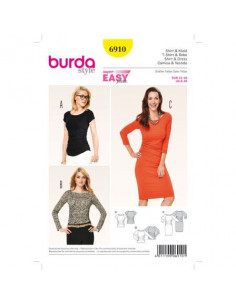 Patron Burda 6910 Tee-Shirt et robe