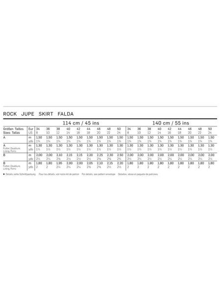 Patron Burda 6903 Jupe