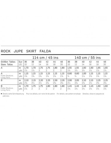 Patron Burda 6880 Jupe