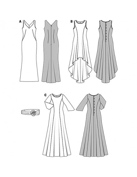 Patron Burda 6866 Robe de soirée