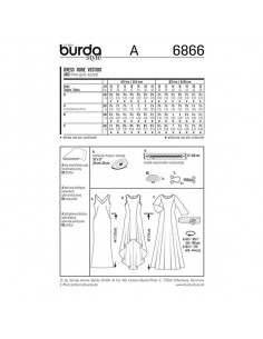 Patron Burda 6866 Robe de soirée 2