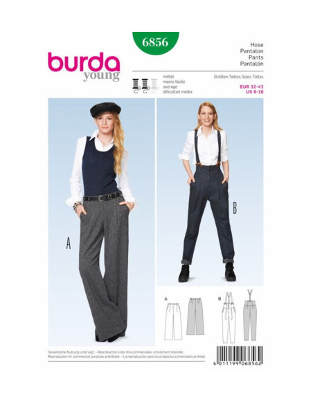 Patron Burda 6856 Pantalon