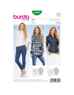Patron Burda 6849 Chemisier
