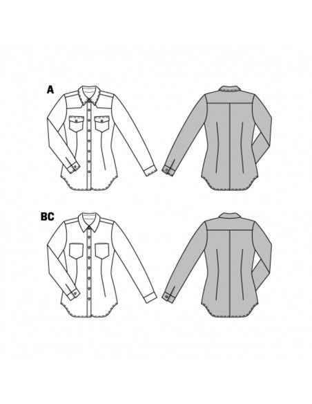 Patron Burda 6849 Chemisier