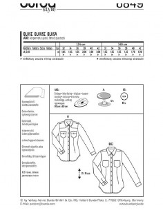 Patron Burda 6849 Chemisier 2