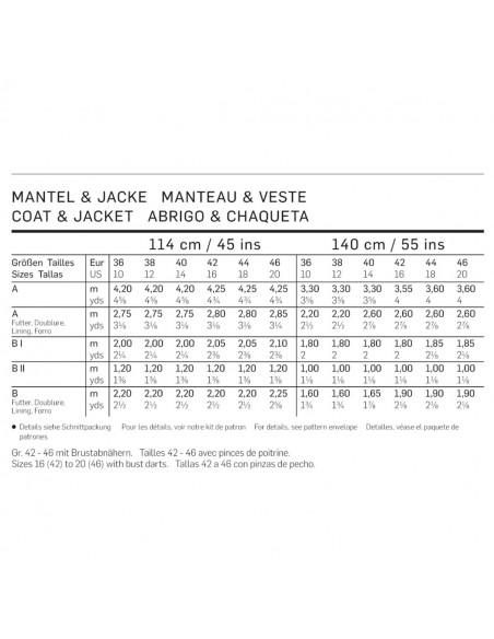 Patron Burda 6845 Manteau et veste