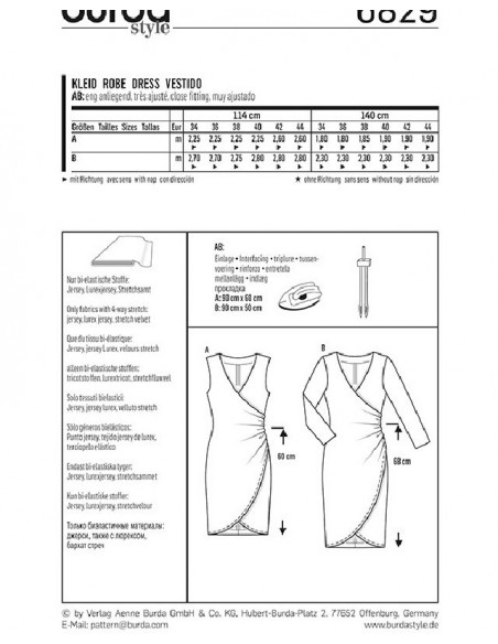 Patron Burda 6829 Robe