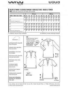 Patron Burda 6809 Blouse et tunique 2
