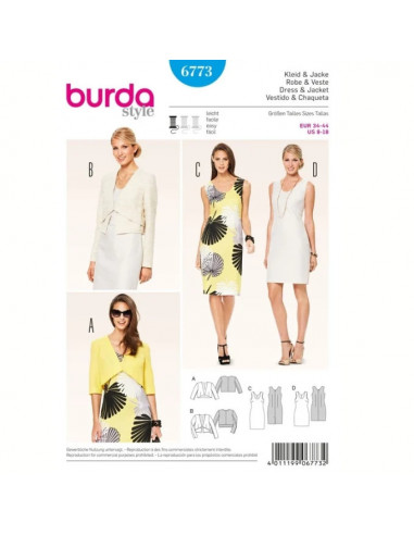 Patron Burda 6773 Robe et veste