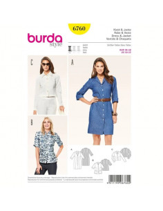 Patron Burda 6760 Robe et veste