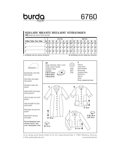 Patron Burda 6760 Robe et veste 2
