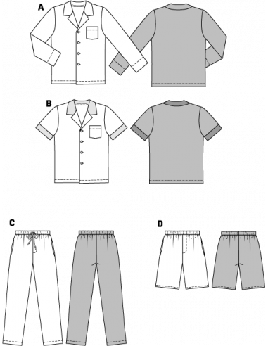 Patron Burda 6741 Pyjama