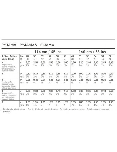 Patron Burda 6741 Pyjama
