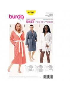 Patron Burda 6740 Peignoir