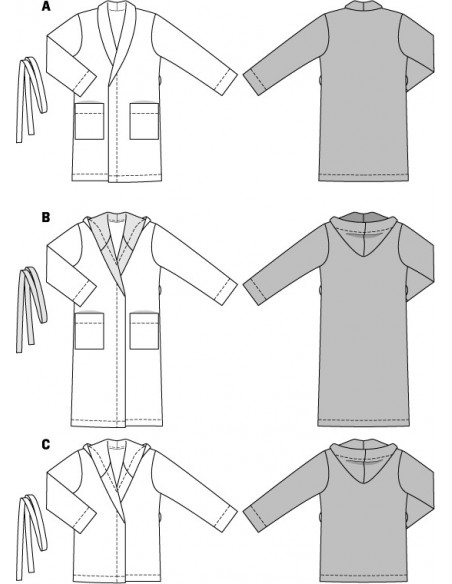 Patron Burda 6740 Peignoir