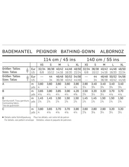 Patron Burda 6740 Peignoir