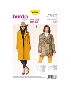 Patron Burda 6736 Veste et manteau