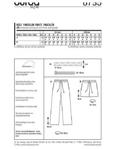 Patron Burda 6735 : Pantalon et short Femme avec coulisse et cordon du 36 au 48 (FR) 2