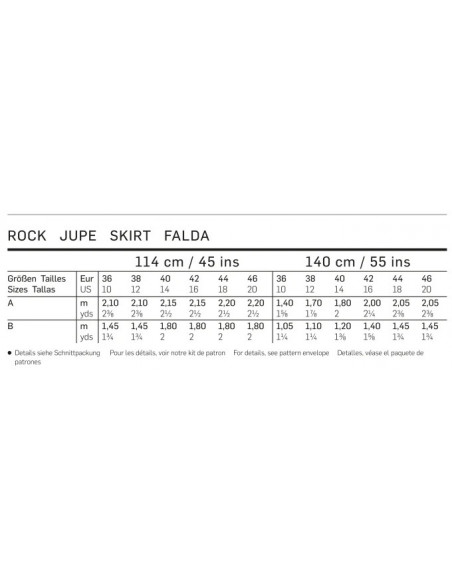 Patron Burda 6733 Jupe