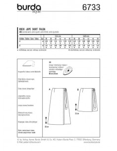 Patron Burda 6733 Jupe 2