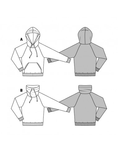 Patron Burda 6718 - Sweatshirt Homme du 46 au 56 (FR)