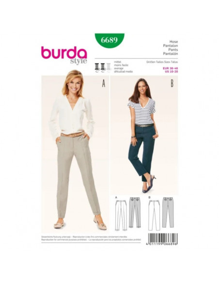 Patron Burda 6689 Pantalon