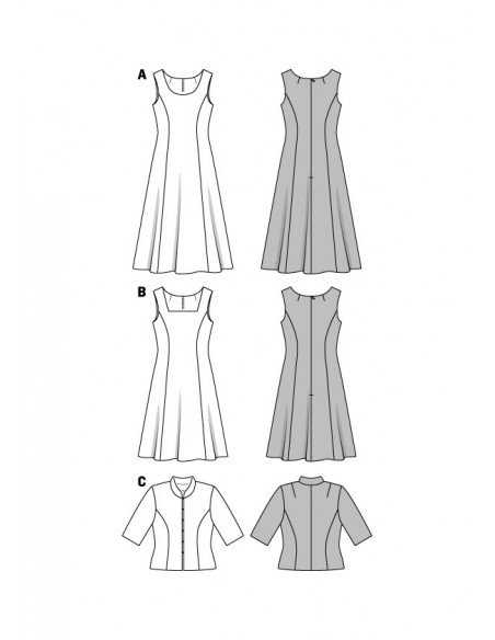 Patron Burda 6687 Robe et veste