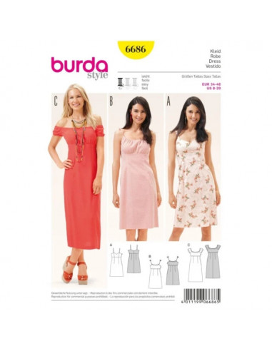 Patron Burda 6686 Robe