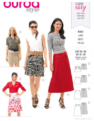 Patron Burda 6682 Jupe