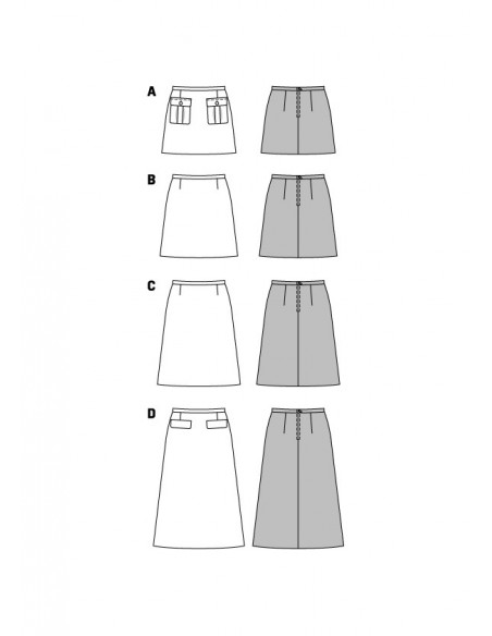 Patron Burda 6682 Jupe