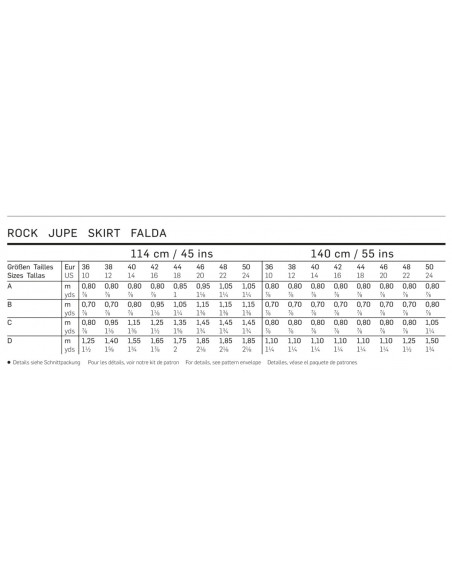 Patron Burda 6682 Jupe