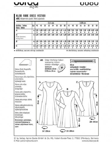 Patron Burda 6680 Robe