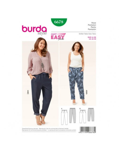 Patron Burda 6678 Pantalon