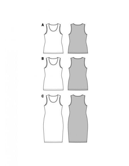 Patron Burda 6672 Tee-Shirt et robe