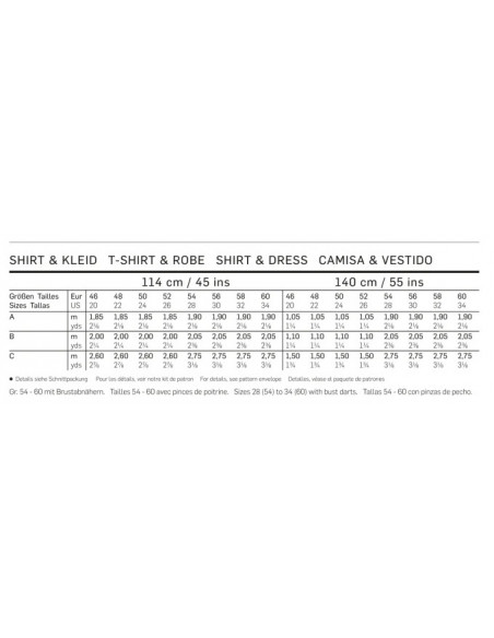 Patron Burda 6672 Tee-Shirt et robe