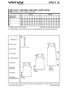 Patron Burda 6672 Tee-Shirt et robe 2