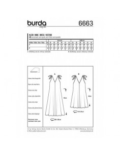 Patron Burda 6663 - Robe décolleté V et bretelles nouées - du 36 au 46 (FR) 2