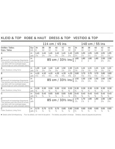 Patron Burda 6646 Robe & Haut