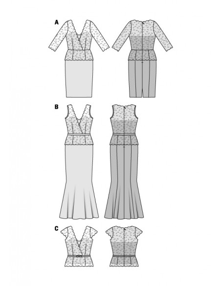 Patron Burda 6646 Robe & Haut