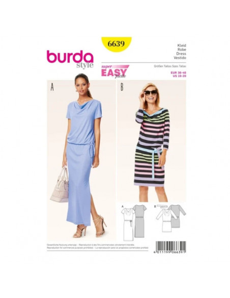 Patron Burda 6639 Robe