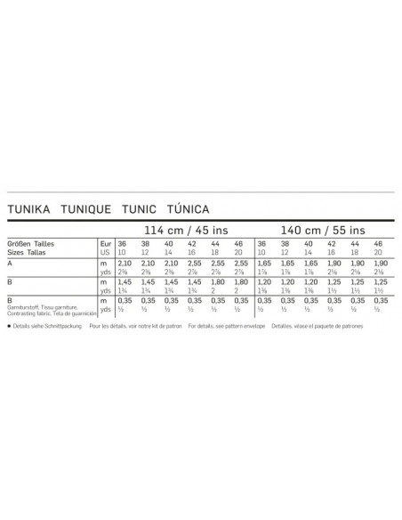 Patron Burda 6633 Tunique