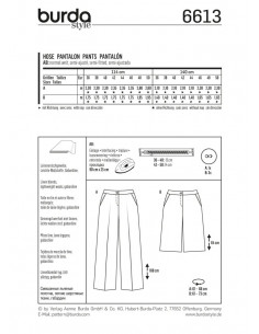 Patron Burda 6613 Pantalon et bermuda 2