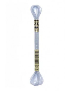 Fil à broder, Mouliné Effet Lumière DMC Art 317W, 100% Polyester, 8 m, Bleu glacier nacré (E3747)